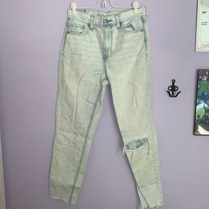 AE distressed mom jeans